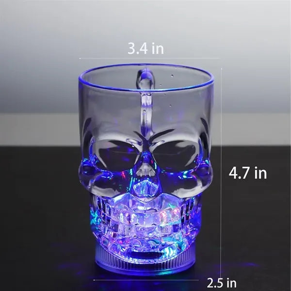 14 Oz Led Big Light Up Skull Mugs