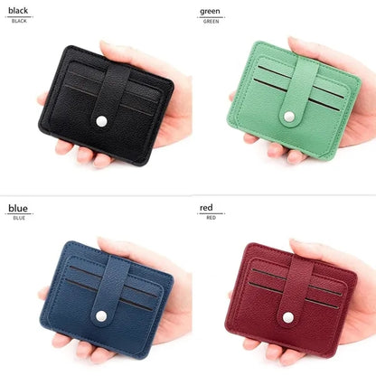 Lychee Pattern Foldable 13-Card Slot Pu Card Holder