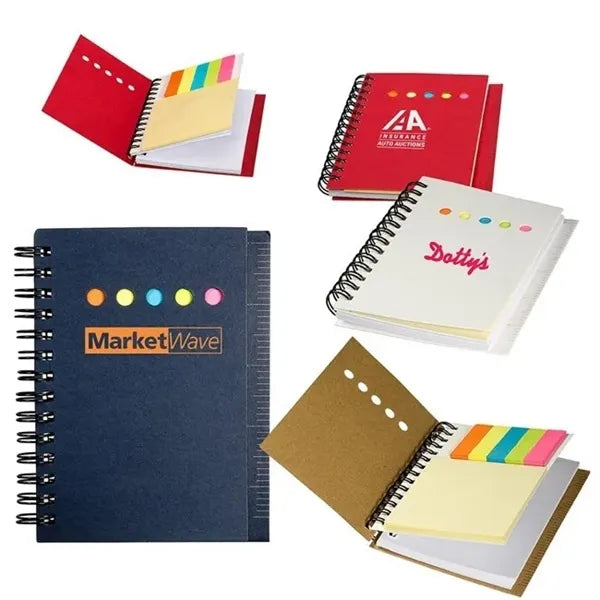 EcoNOTE Mini-Sticky Book with Ruler -4.25" x 5"