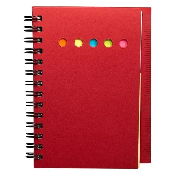 EcoNOTE Mini-Sticky Book with Ruler -4.25" x 5"
