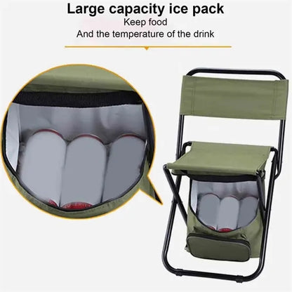 Foldable Fishing Chair W/Cooler Bag