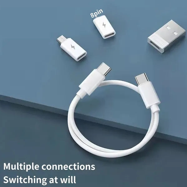60w Fast Charge 9 in 1 Black Multi Charging Cable Case