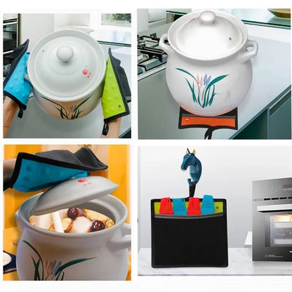 Multifunctional Pot Holders & Oven Mitts