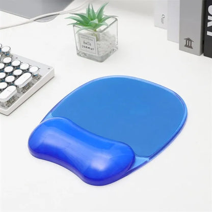 PU Leather Mouse Pad with Silicone Wrist Rest