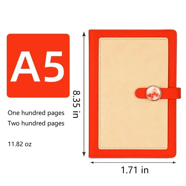 A5 Buckle PU Leather Multi-color Notebook