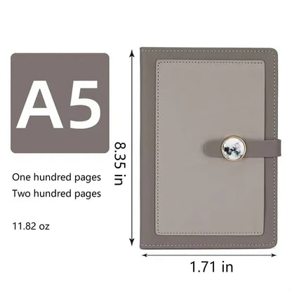A5 Buckle PU Leather Multi-color Notebook