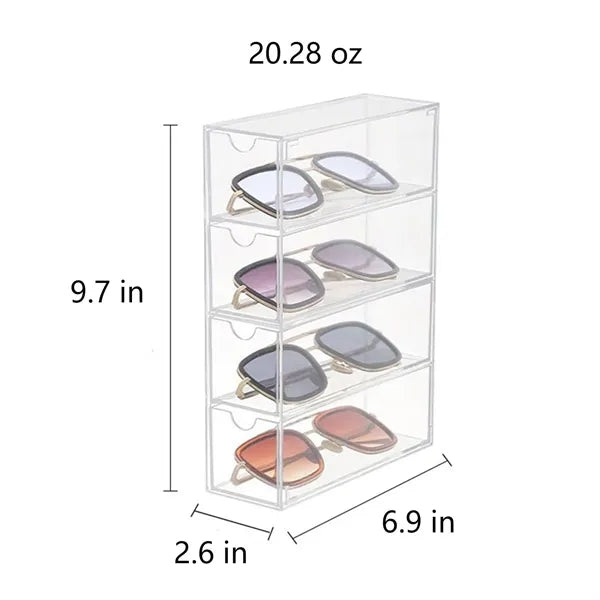 Acrylic Sunglasses and Glasses Custom Storage Case