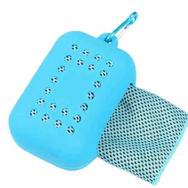 Portable Ice Cooling with Silicone Case Chilly Towel