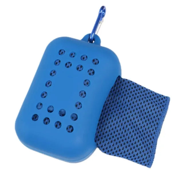 Portable Ice Cooling with Silicone Case Chilly Towel