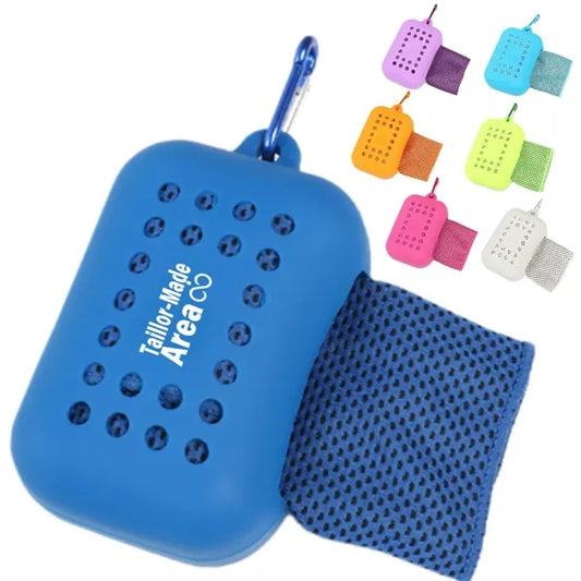 Portable Ice Cooling with Silicone Case Chilly Towel