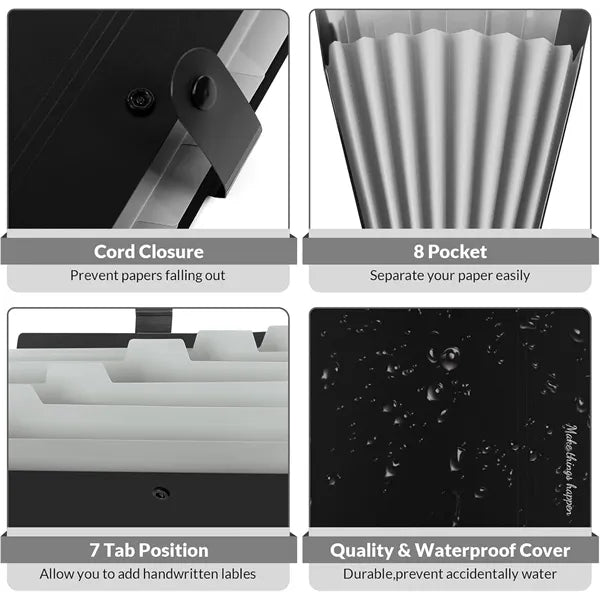8 Pockets Accordion File Organizer