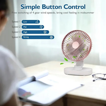 Rechargeable Desk Oscillating Fan