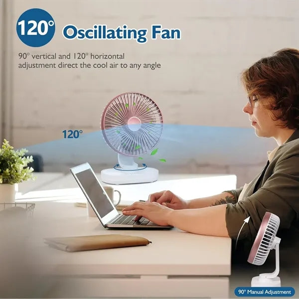 Rechargeable Desk Oscillating Fan