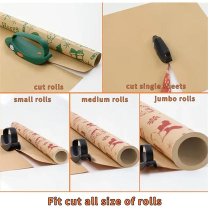 Wrapping Paper Cutter with 3 Replaceable Blades