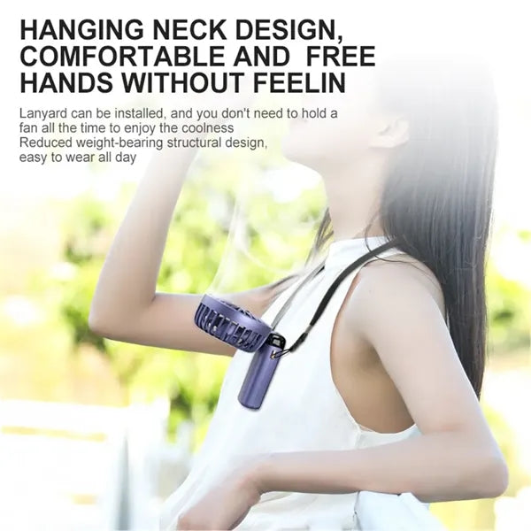 Rechargeable Digital Display Folding USB Fan