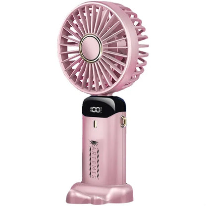 Rechargeable Digital Display Folding USB Fan