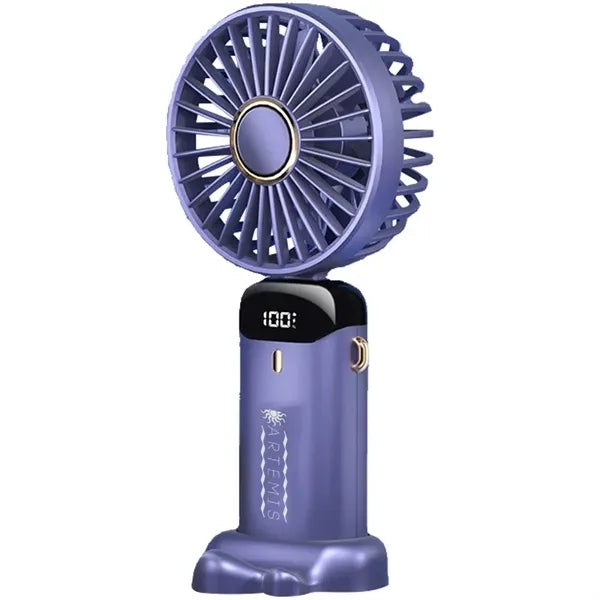 Rechargeable Digital Display Folding USB Fan