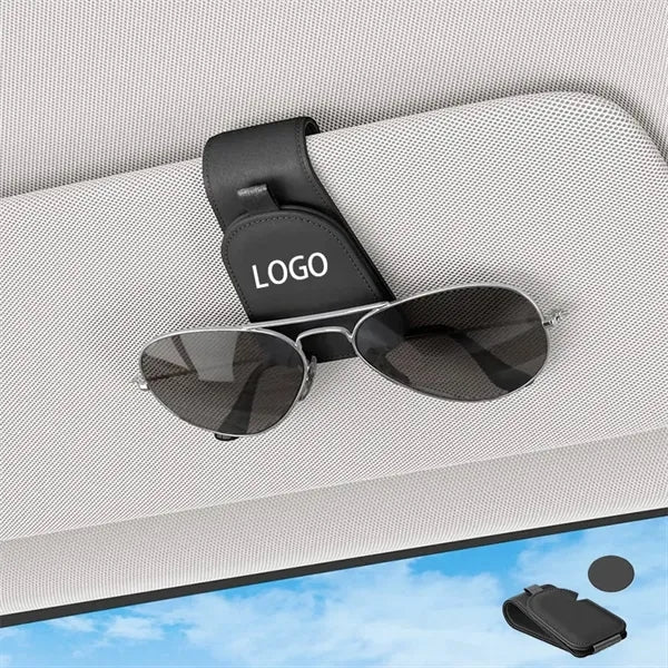 Magnetic Leather Sunglasses Holder And Ticket Card Clip