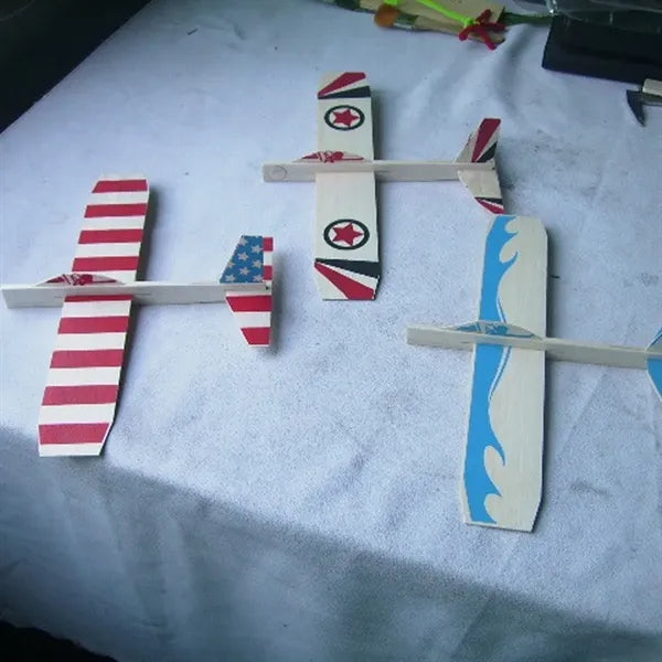 DIY Balsa Wood Airplane Model for Kids Learning