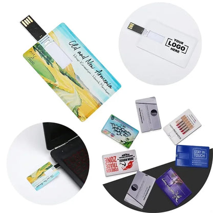 USB Flash Drive 64GB Metal Credit Card Style