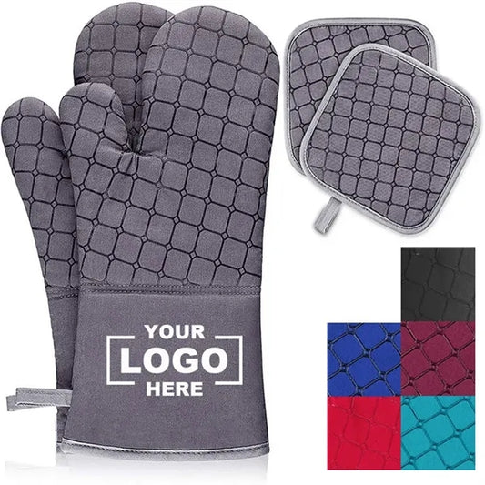 Oven Mittens With Hanging Hole