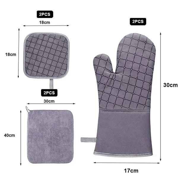 Oven Mittens With Hanging Hole