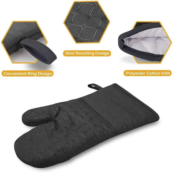 Oven Mittens With Hanging Hole
