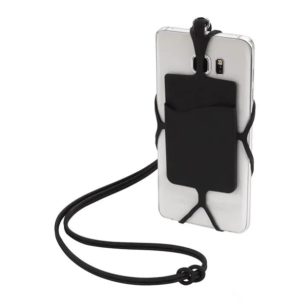 Silicone Lanyard With Phone Holder & Wallet