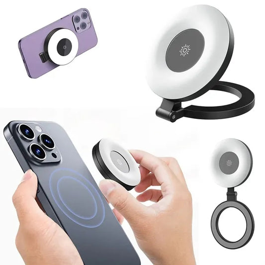 Magnetic Phone Camera Photography Folding Fill LED Light