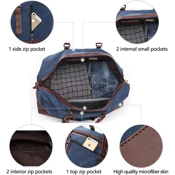 Canvas Travel Duffel Luggage Bag