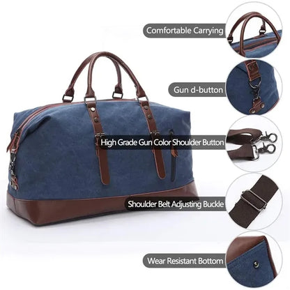 Canvas Travel Duffel Luggage Bag