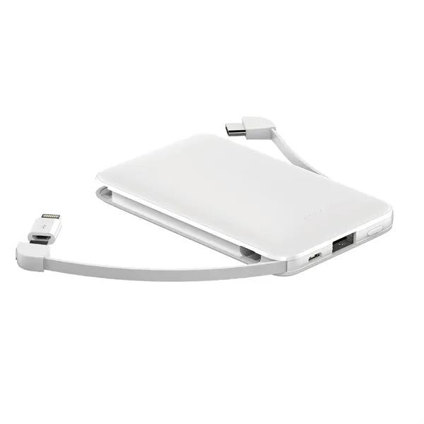 5000mAh Portable Charger Built in Cables