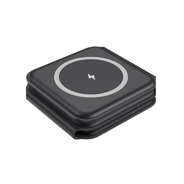 3 in 1 Versatile Magnetic Black Foldable Wireless Charger