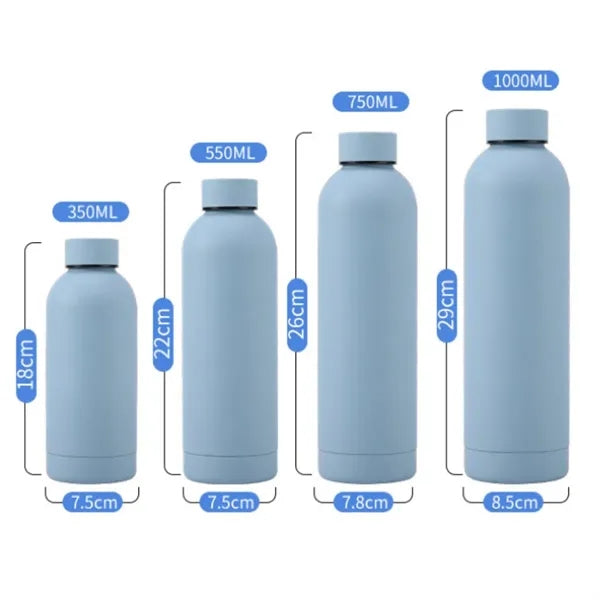 Stainless Steel Travel Mug Black Flask Thermal  Bottle