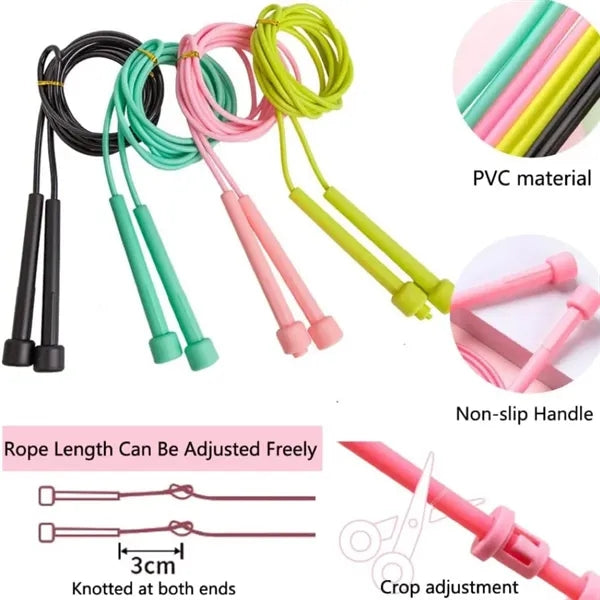 PVC Adjustable Jump Ropes Skipping Fitness