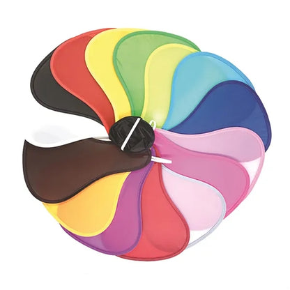 Foldable Nylon Hand Fan W/ Pouch