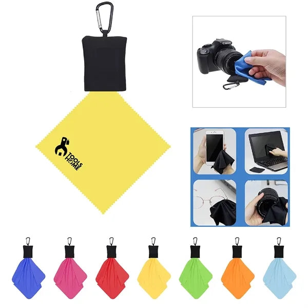 Microfiber Cleaning Cloth With Carabiner