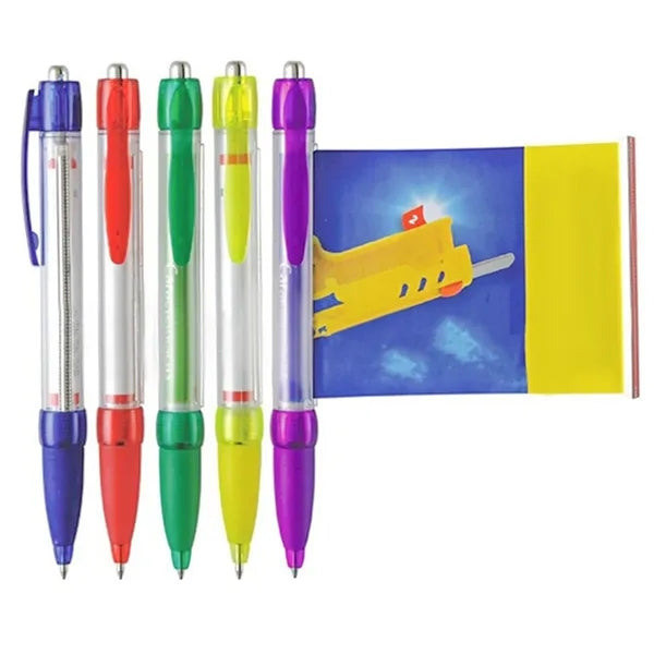 Advertising Plastic Push Ballpoint Pen with Print