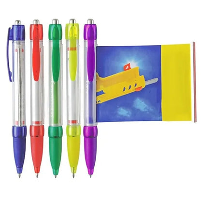 Advertising Plastic Push Ballpoint Pen with Print