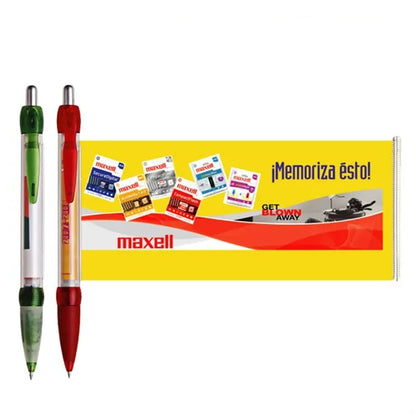 Advertising Plastic Push Ballpoint Pen with Print