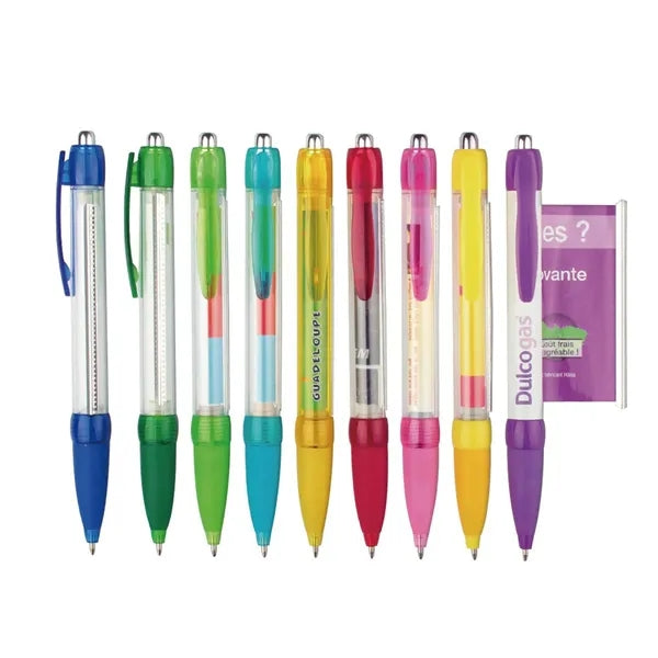 Advertising Plastic Push Ballpoint Pen with Print
