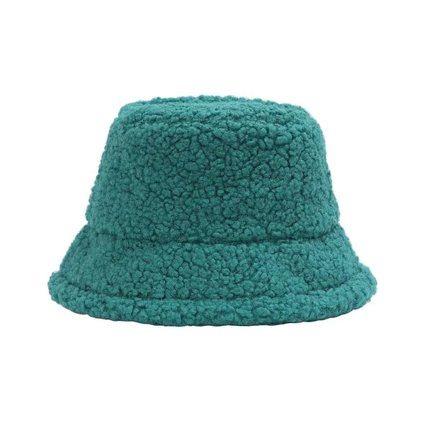 Winter Lambs Wool Bucket Hats For Women