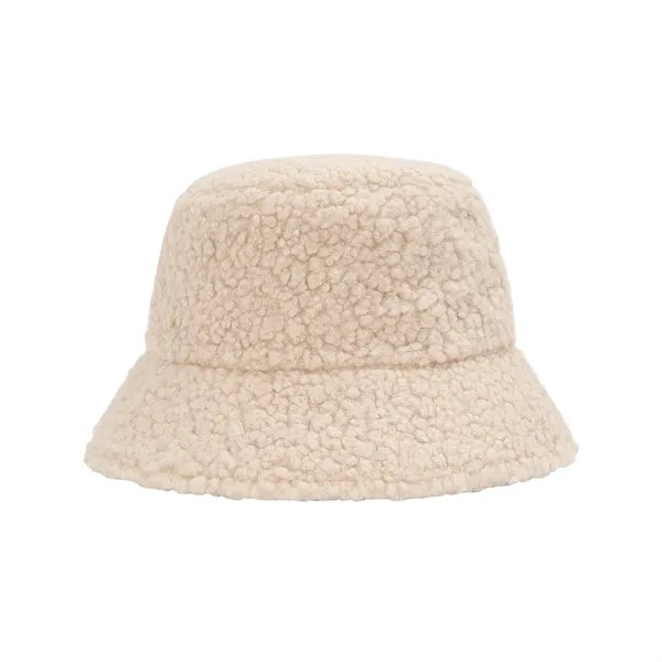 Winter Lambs Wool Bucket Hats For Women