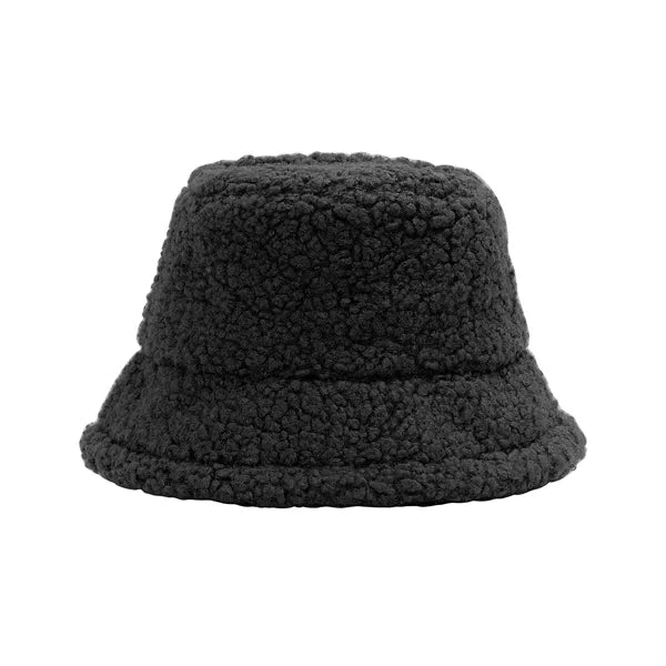 Winter Lambs Wool Bucket Hats For Women