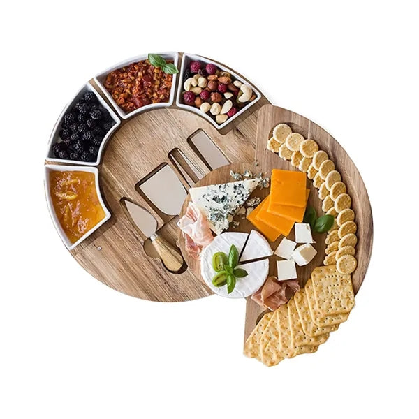 Bamboo Cheese Board Set