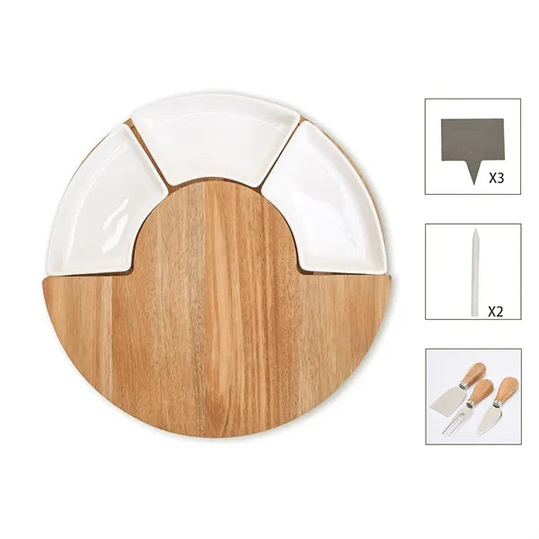 Bamboo Cheese Board Set