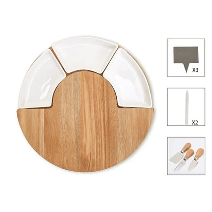 Bamboo Cheese Board Set