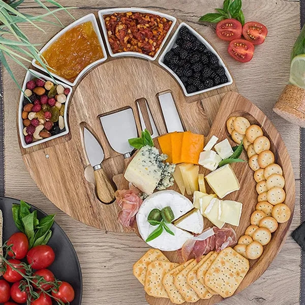 Bamboo Cheese Board Set