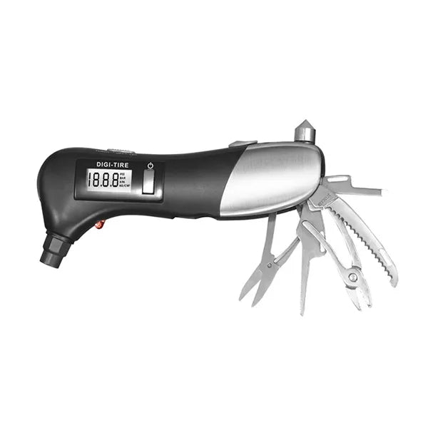 Safety Hammer Multi Tool W/Digital Tire Gauge
