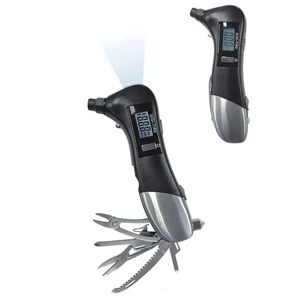 Safety Hammer Multi Tool W/Digital Tire Gauge